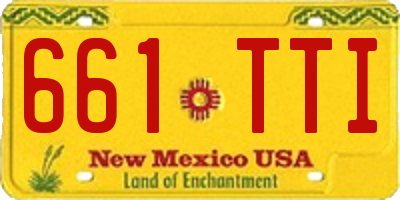 NM license plate 661TTI