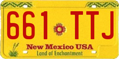 NM license plate 661TTJ