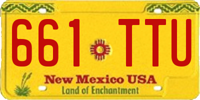 NM license plate 661TTU