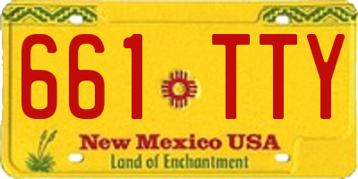 NM license plate 661TTY