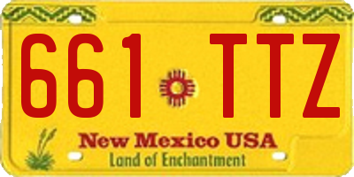 NM license plate 661TTZ
