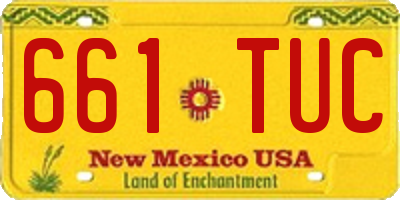 NM license plate 661TUC