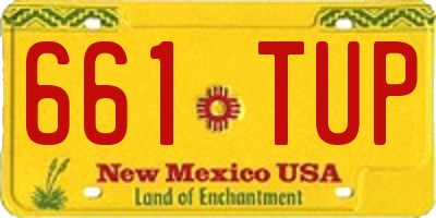 NM license plate 661TUP