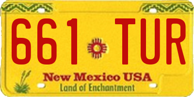 NM license plate 661TUR