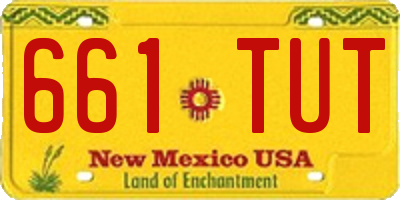 NM license plate 661TUT