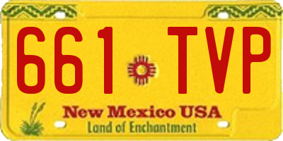 NM license plate 661TVP