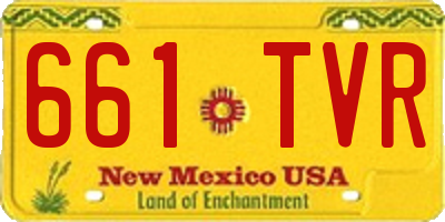 NM license plate 661TVR