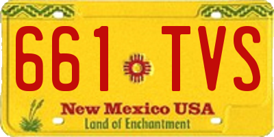 NM license plate 661TVS