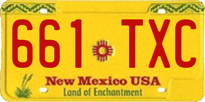 NM license plate 661TXC