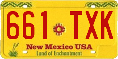 NM license plate 661TXK