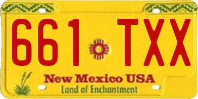 NM license plate 661TXX