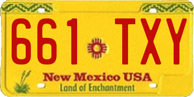 NM license plate 661TXY