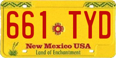 NM license plate 661TYD
