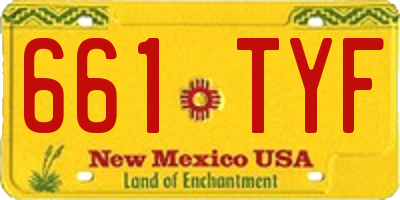 NM license plate 661TYF