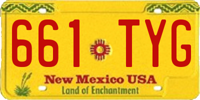 NM license plate 661TYG