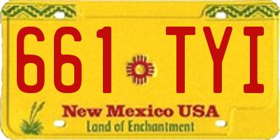 NM license plate 661TYI