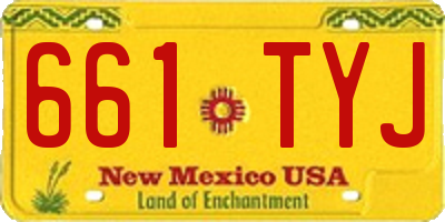 NM license plate 661TYJ