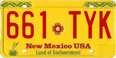 NM license plate 661TYK