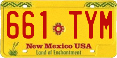 NM license plate 661TYM