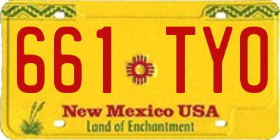 NM license plate 661TYO