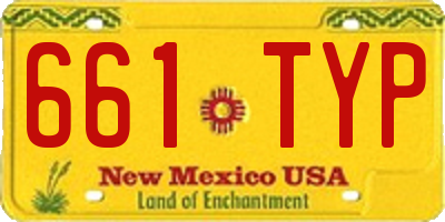 NM license plate 661TYP