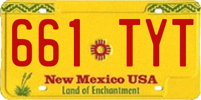 NM license plate 661TYT