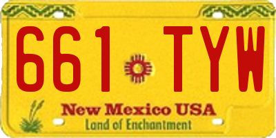 NM license plate 661TYW
