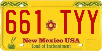 NM license plate 661TYY