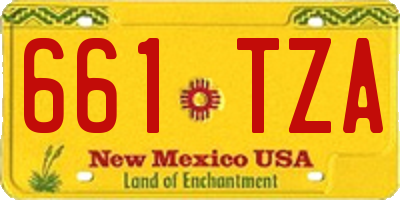 NM license plate 661TZA