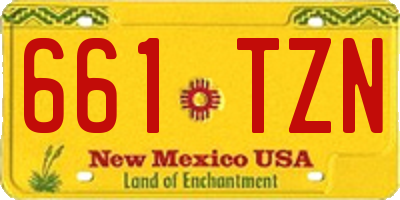 NM license plate 661TZN