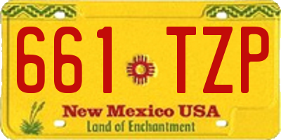 NM license plate 661TZP