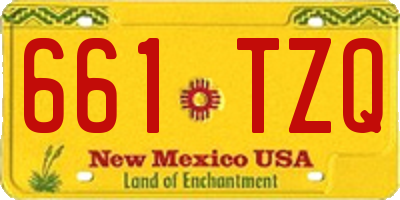 NM license plate 661TZQ