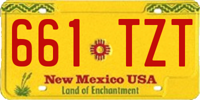 NM license plate 661TZT