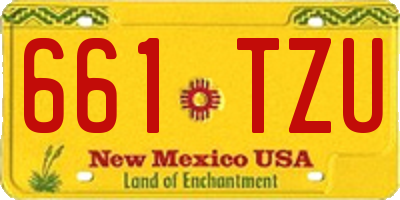 NM license plate 661TZU