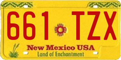 NM license plate 661TZX