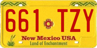 NM license plate 661TZY