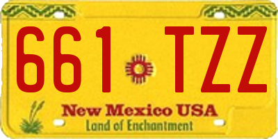 NM license plate 661TZZ