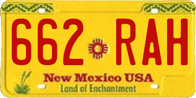 NM license plate 662RAH