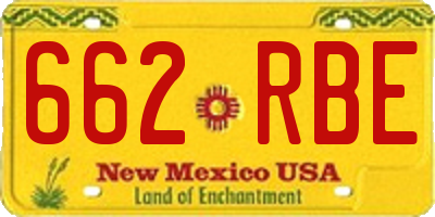 NM license plate 662RBE