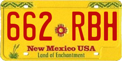 NM license plate 662RBH