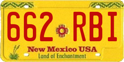 NM license plate 662RBI