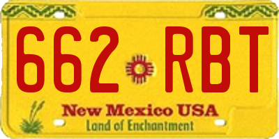 NM license plate 662RBT