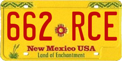 NM license plate 662RCE