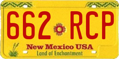 NM license plate 662RCP