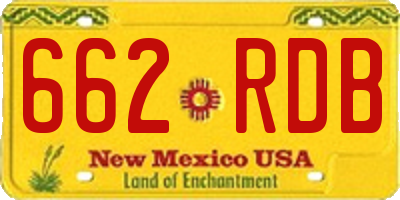 NM license plate 662RDB