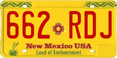 NM license plate 662RDJ
