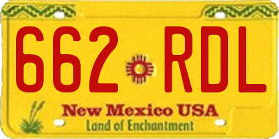 NM license plate 662RDL