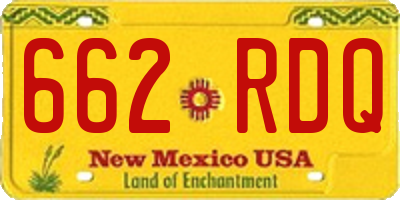 NM license plate 662RDQ