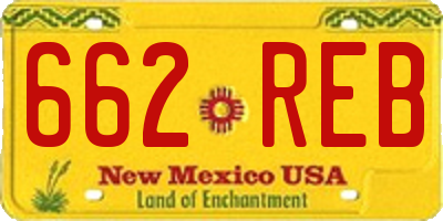 NM license plate 662REB