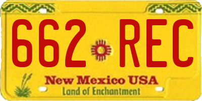 NM license plate 662REC